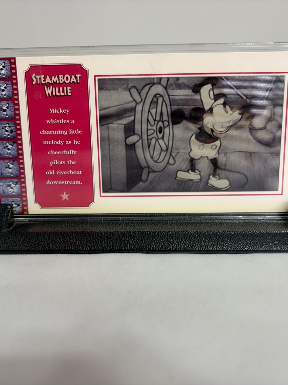 Walt Disney Collector Mickey Mouse Steamboat Willie Motion Cell And Stand